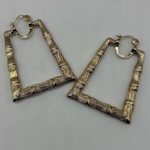 Simone L. Smith Bamboo-Inspired Gold Earrings